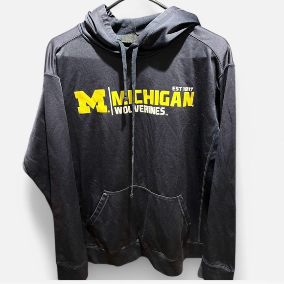 Black and Yellow Michigan Sweater with Hood and Zip - Picture 1 of 3